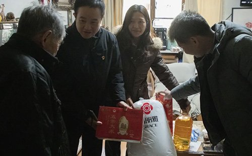 上海美萊黨支部開展聯(lián)建關愛活動，新春送暖情滿曹家堰！